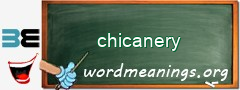 WordMeaning blackboard for chicanery